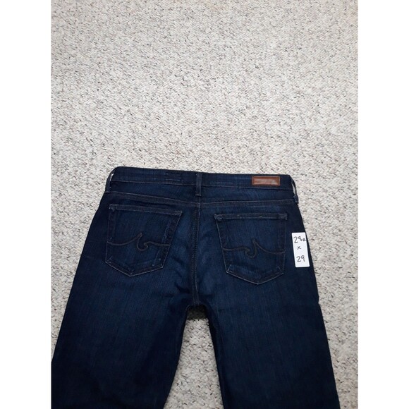 28r AG Adriana Goldsmith The Stlit Cigarette Leg Dark Wash With Stretch - Picture 5 of 8